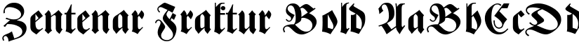 Zentenar Fraktur Bold font