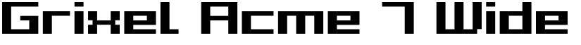 Grixel Acme 7 Wide Bold font