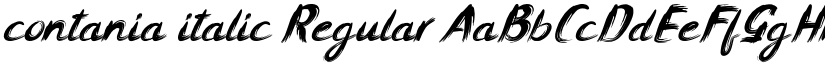 contania italic Regular font