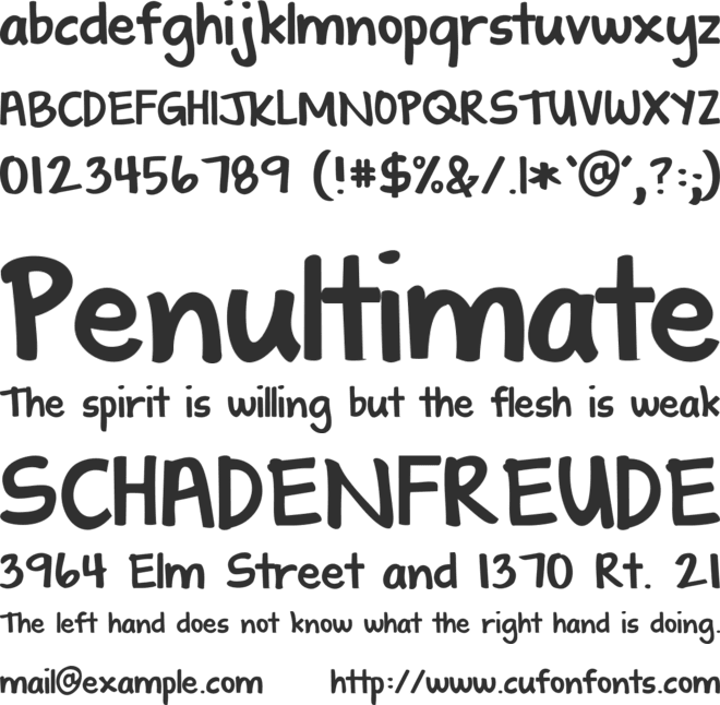 KG Shadow of the Day font preview