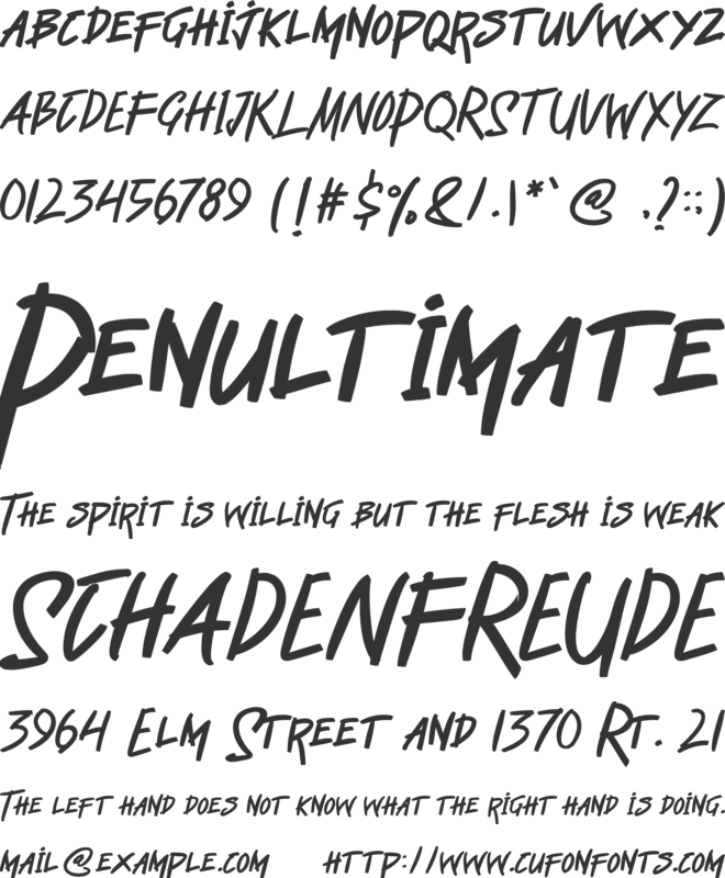 Manterah font preview