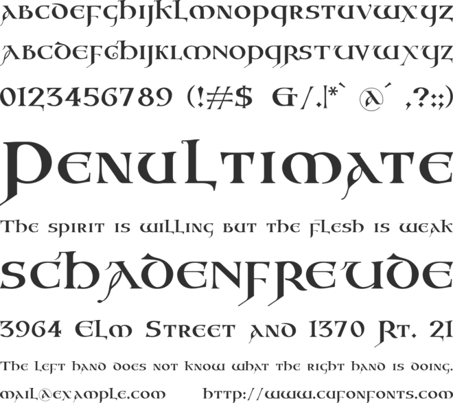 Vespasian2018 font preview