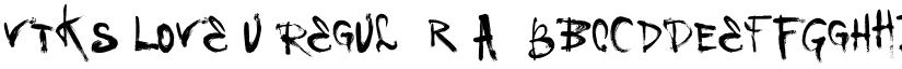 Vtks Love U Regular font