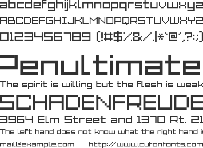 Grixel Acme 7 Wide font preview