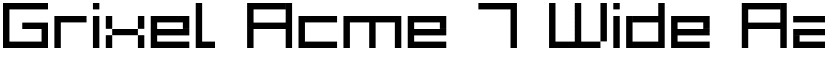 Grixel Acme 7 Wide font
