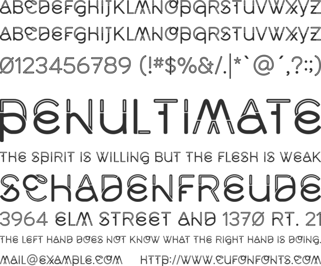 Middlecase font preview
