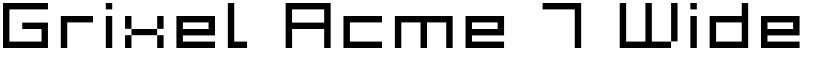 Grixel Acme 7 Wide Xtnd font