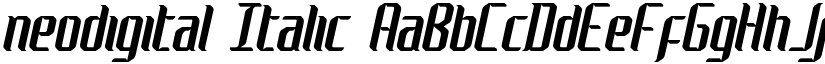 neodigital Italic font