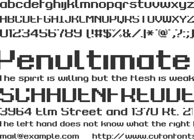 Grixel Kyrou 9 font preview