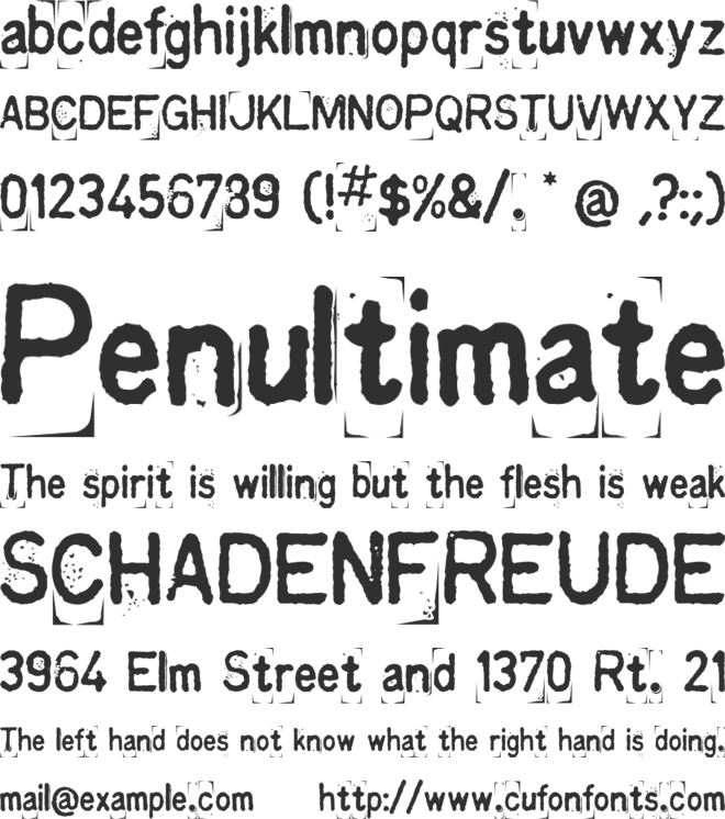 Kingthings Printingkit font preview