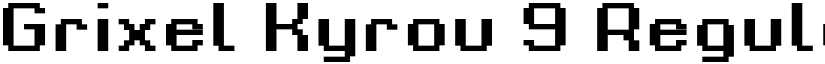 Grixel Kyrou 9 Regular Bold Xtnd font