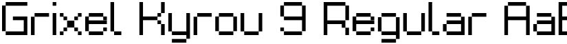 Grixel Kyrou 9 Regular font