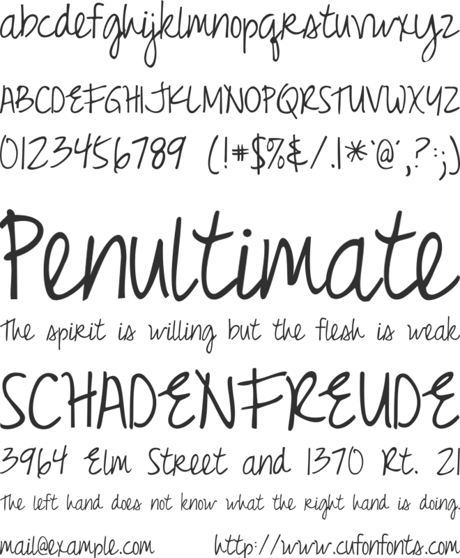 Just Realize font preview