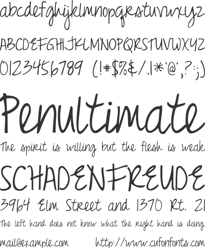 Just Realize font preview