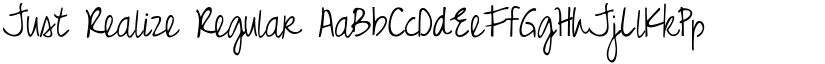 Just Realize Regular font