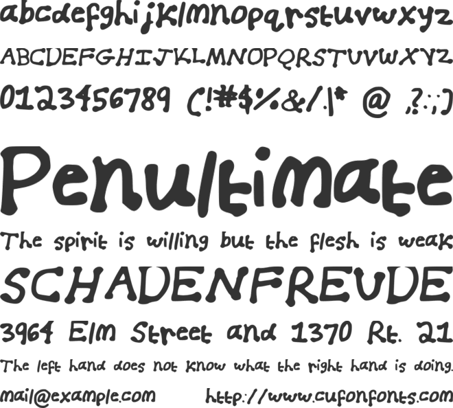 Blueberry_Milk font preview