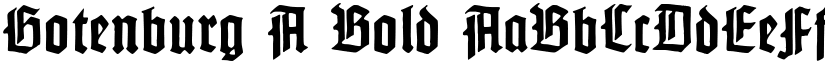 Gotenburg A Bold font