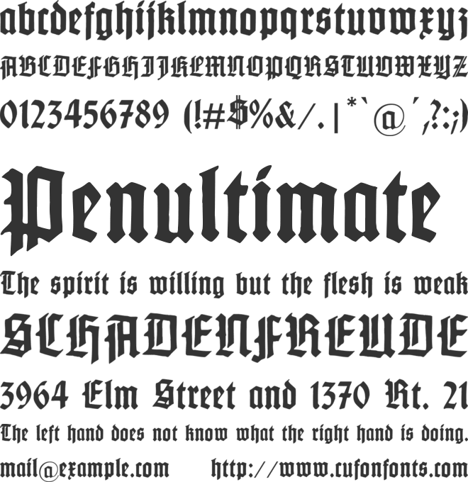 Gotenburg A font preview