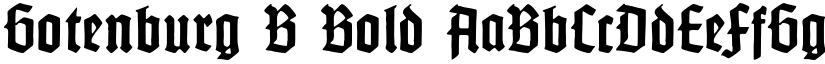 Gotenburg B Bold font