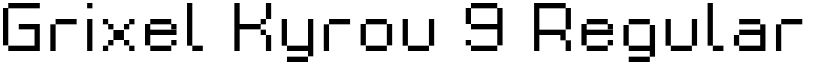 Grixel Kyrou 9 Regular Xtnd font