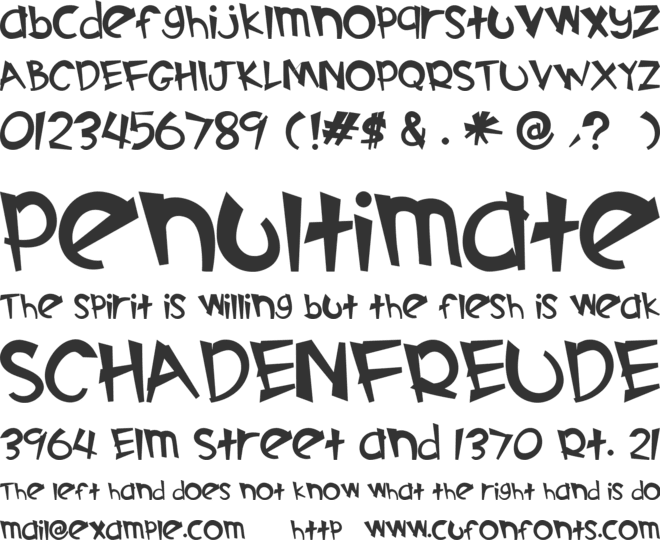 Alin Cartoon I font preview