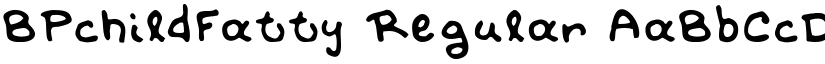BPchildFatty Regular font