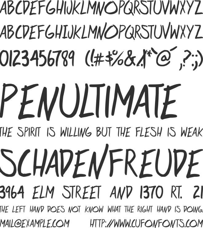 at risk youth font preview
