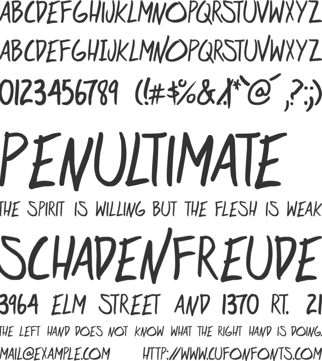 at risk youth font preview