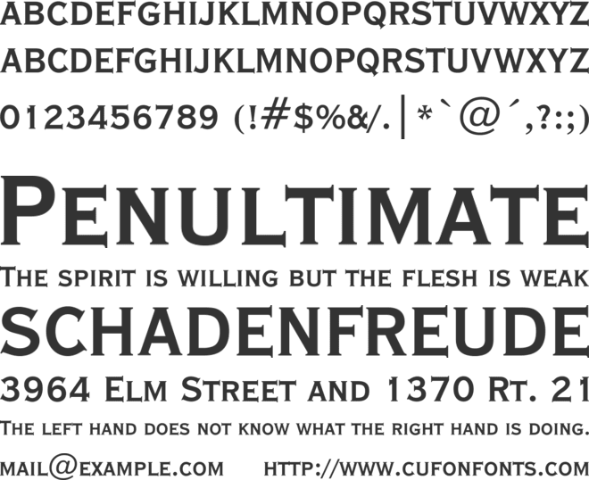 CopprplGoth BdCn BT font preview