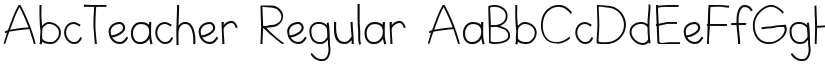 AbcTeacher Regular font