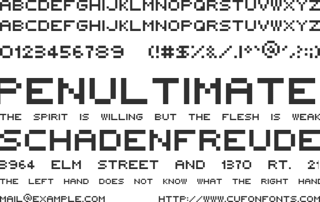 5x5 Rounded font preview