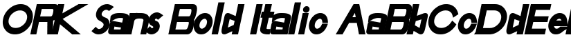 ORK Sans Bold Italic font