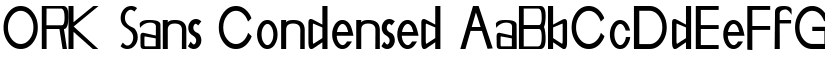 ORK Sans Condensed font