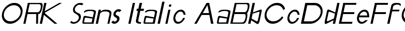 ORK Sans Italic font
