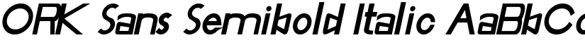 ORK Sans Semibold Italic font