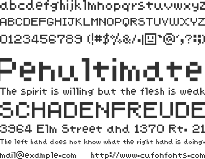 ChimaChima7 font preview