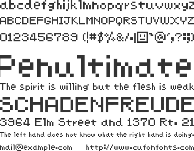 ChimaChima7 font preview