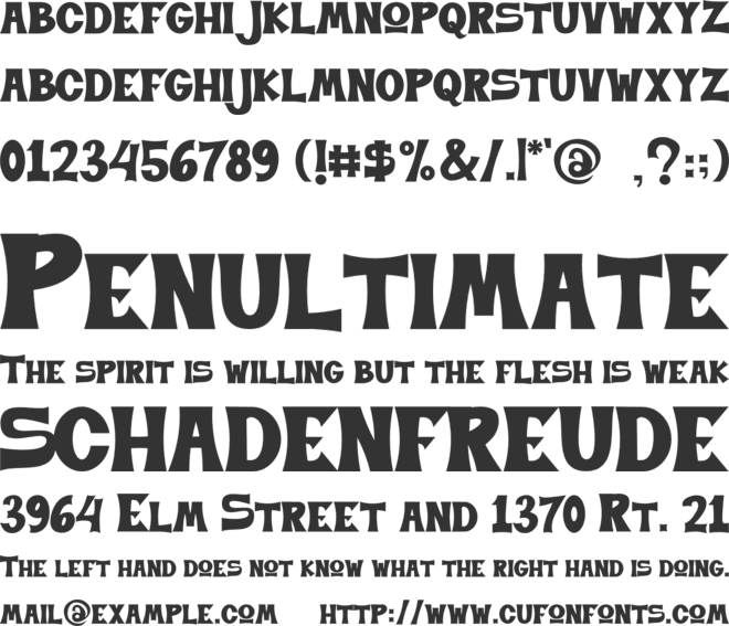 BUDDY HOLLY font preview