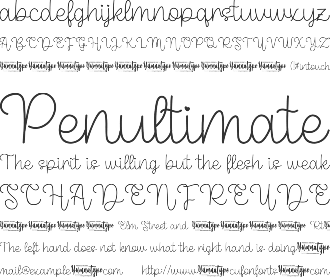 Intouch Sky personal use font preview