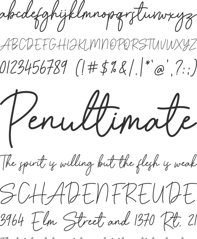 Amstone font preview