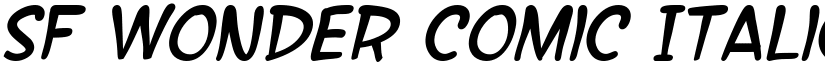 SF Wonder Comic Italic font