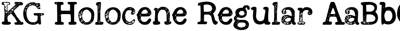 KG Holocene Regular font