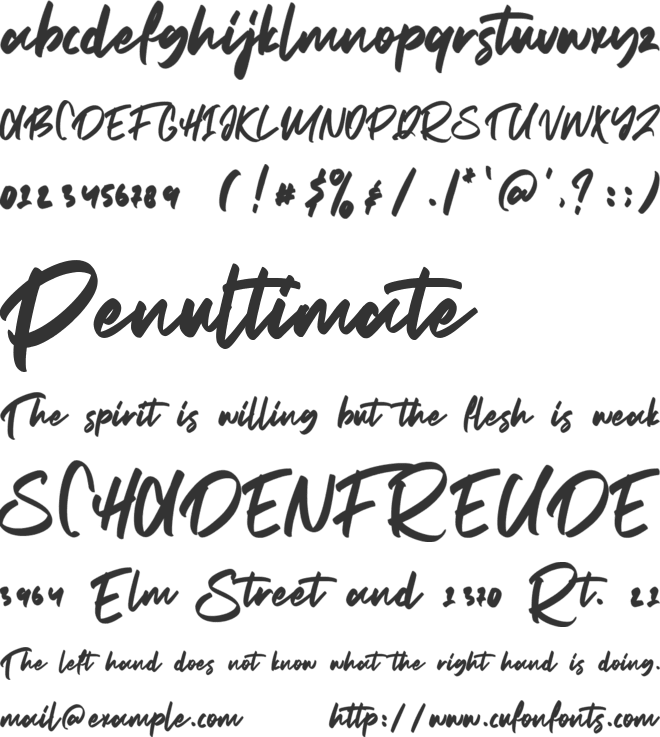 Hunter Rising font preview