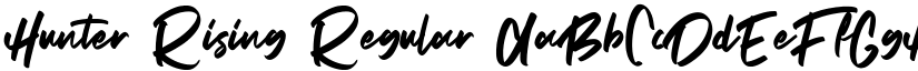Hunter Rising Regular font