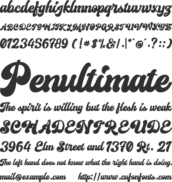 Creamer font preview