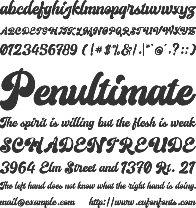 Creamer font preview