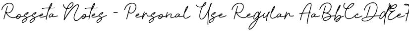 Rosseta Notes - Personal Use Regular font