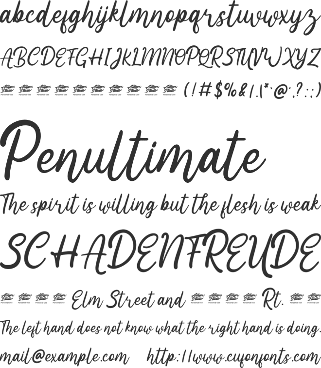 Heland - Personal Use font preview