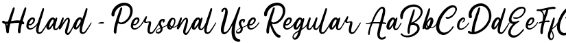 Heland - Personal Use Regular font
