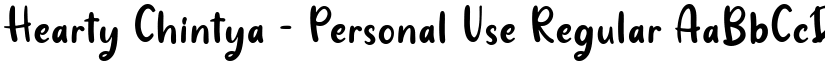 Hearty Chintya - Personal Use font download